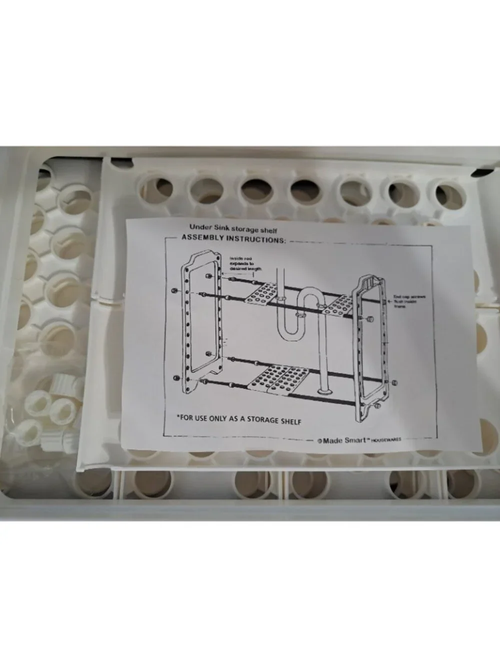 Made Smart Under Sink Storage Shelf Expandable Open Box